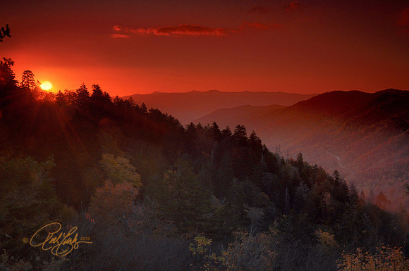 Sunrise at Newfound Gap